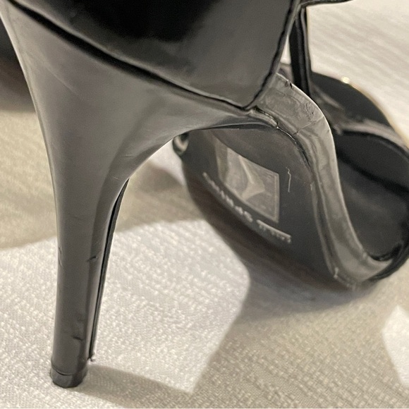 Call it spring black and gold metal trimmed heels - Picture 3 of 11